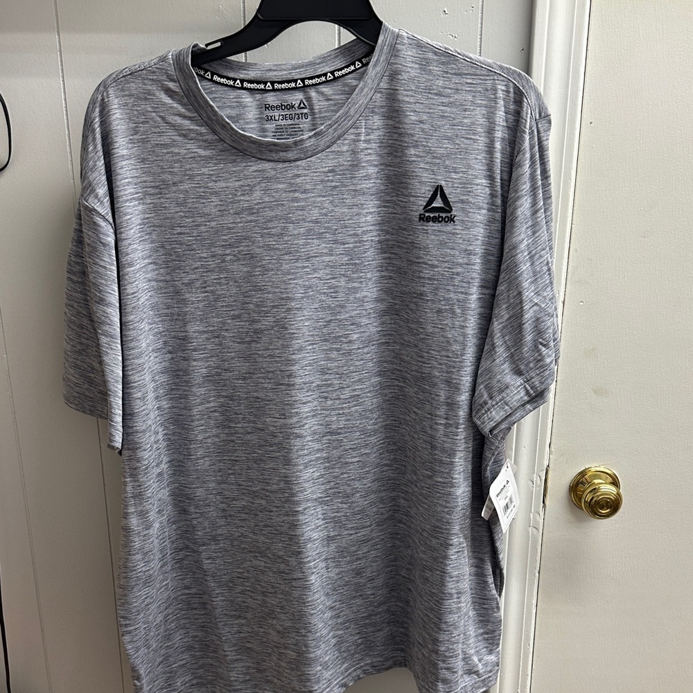 Reebok Men's Heather Gray Short Sleeve Tee